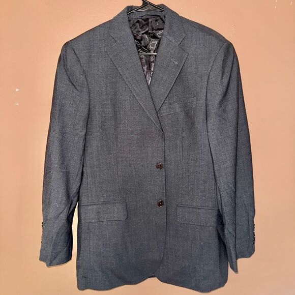 Brooks Brothers 346 Men's Wool Dark Gray Two Button Blazer Coat Sport Jacket 39R - Picture 6 of 10